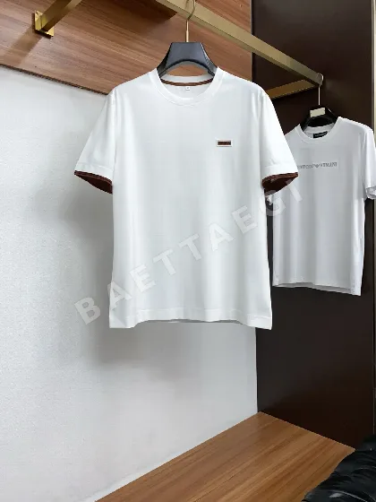 제냐 남성 머서라이즈드 코튼 반팔 티셔츠 49626