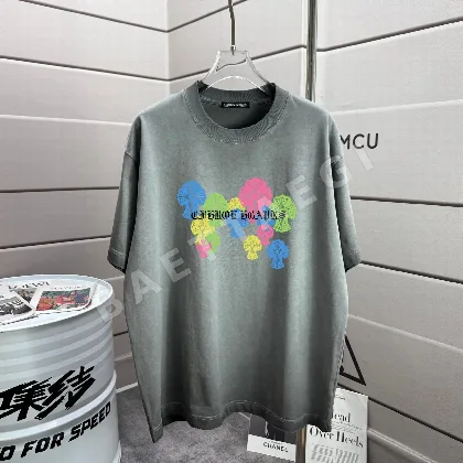 크롬하츠 워시 가공 크루넥 반팔 티셔츠 53356