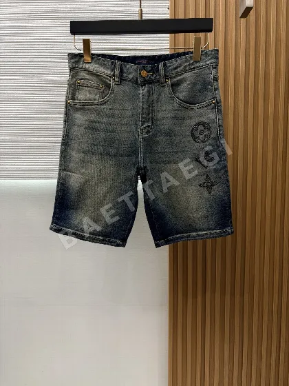 루이비통 데님 슬림 스트레이트 남성 반바지 68967