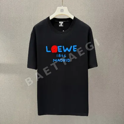 로에베 코튼 루즈핏 남성 반팔 티셔츠 113787