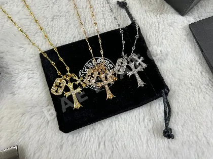 크롬하츠 더블 크로스 스퀘어 목걸이 62472