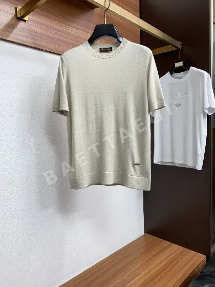 로로피아나 남성 라운드넥 니트 반팔 티셔츠 48172