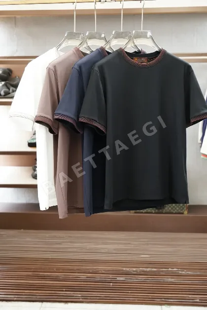 로로피아나 남성 린넨 혼방 반팔 티셔츠 148560