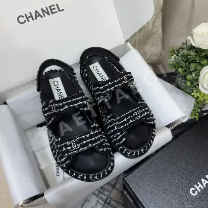샤넬 더블 C 벨크로 비치슈즈 94242