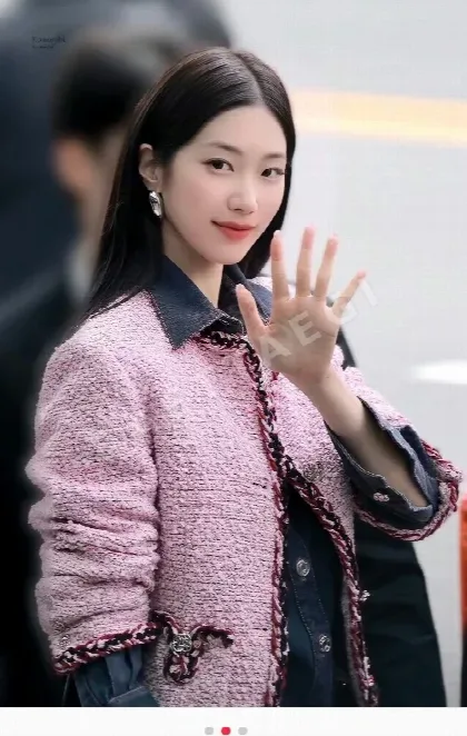 샤넬 트위드 라운드넥 여성 자켓 170758