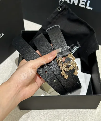 샤넬 클래식 더블 C 가죽 벨트 173888
