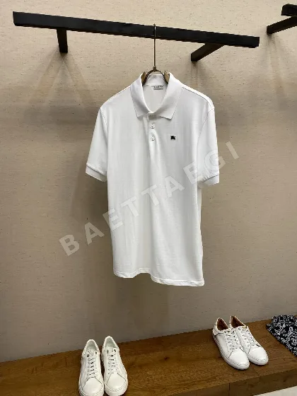 버버리 메탈 호스 로고 남성 반팔 피케 셔츠 103574
