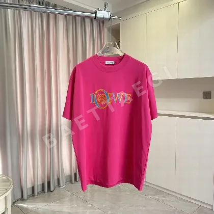 로에베 3D 실리콘 레터 로고 반팔 티셔츠 52182