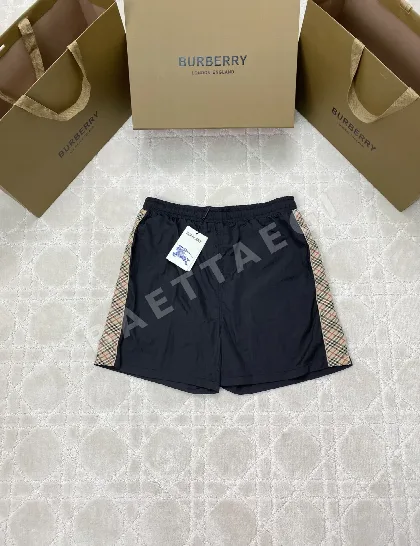 버버리 리본 자수 남성 반바지