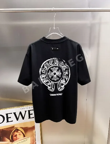 크롬하츠 데미지 가공 크루넥 반팔 티셔츠 71839