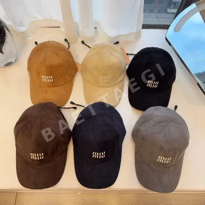 미우미우 스웨이드 드로스트링 야구모자 81377