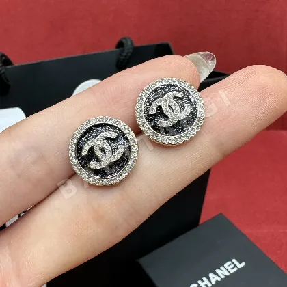 샤넬 블랙골드 더블 C 다이아몬드 귀걸이 178275