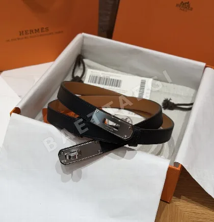 에르메스 켈리 팔라듐 버클 헌터 가죽 벨트 177697