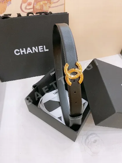 샤넬 더블 C 메탈 가죽 벨트 58458