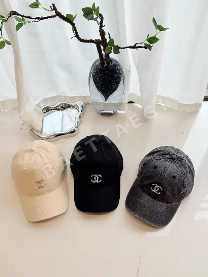 샤넬 더블 C 라인 스톤 베이스볼 캡 83019