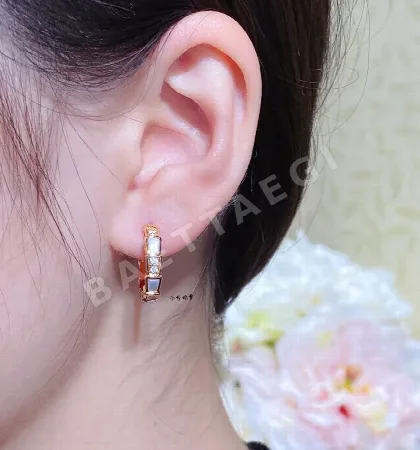 불가리 조개 모양 다이아몬드 귀걸이 64318