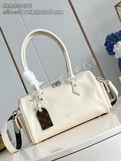 루이비통 화이트 스피디 램스킨 핸드백 M12965