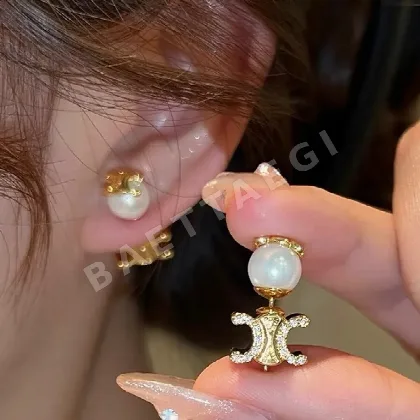 셀린느 프레크라운 18K 골드 도금 귀걸이 69479