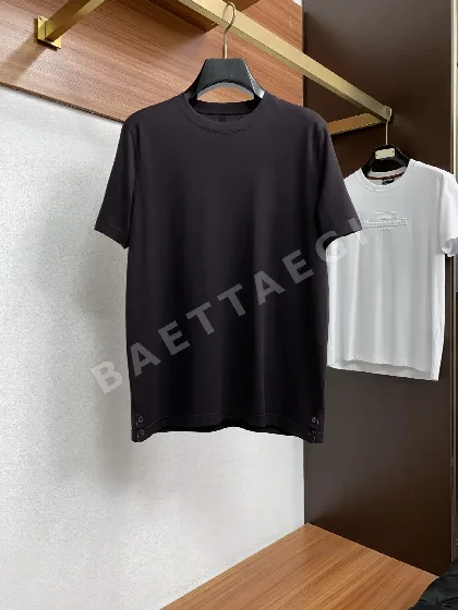 톰브라운 남성 린넨 코튼 혼방 반팔 티셔츠
