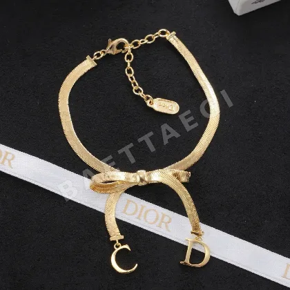 디올 리본 스네이크 체인 팔찌 134786