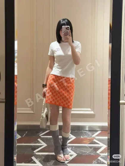 구찌 더블 G 로고 자수 테리 크로스 반팔 티셔츠 91762
