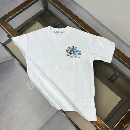 오프화이트 크루넥 반팔 티셔츠 87239