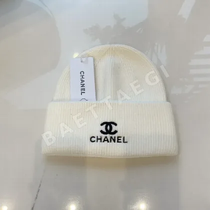 샤넬 니트 자수 비니 모자 82382