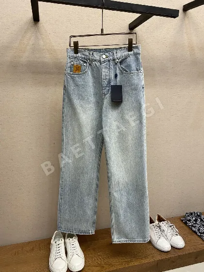 루이비통 LV 로고 자수 와이드 데님 바지 16363