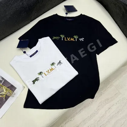 루이비통 크루넥 코튼 반팔 티셔츠 96911