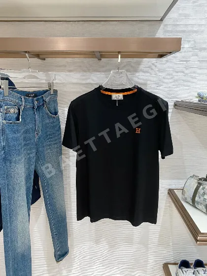 에르메스 남성 라운드넥 반팔 티셔츠 156503