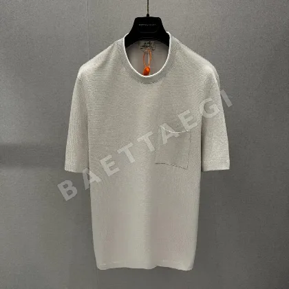 에르메스 새들 스티치 코튼 반팔 티셔츠 113753