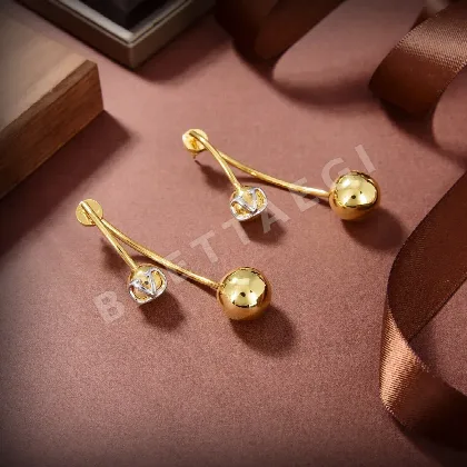 발렌티노 골드 스터드 귀걸이 63650