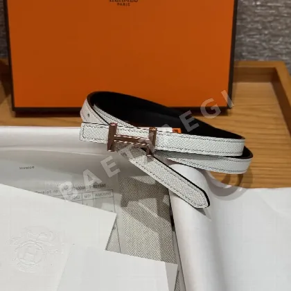 에르메스 미니 H 버클 양면 가죽 벨트 176025