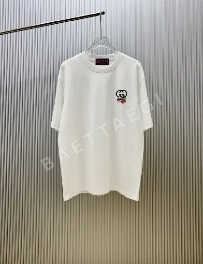 구찌 자수 여성 반팔 티셔츠 91253