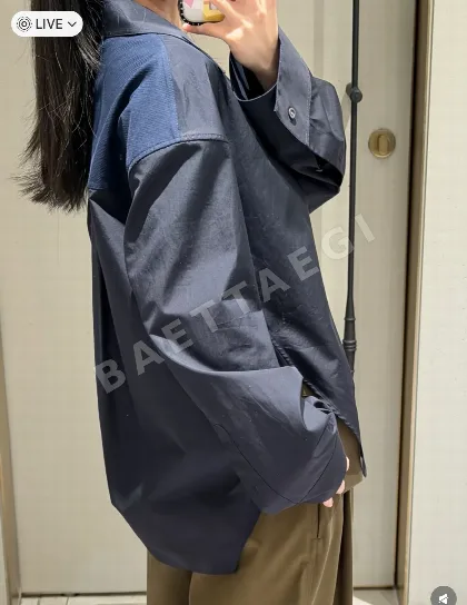 로에베 비대칭 쿠바카라 여성 셔츠 97765