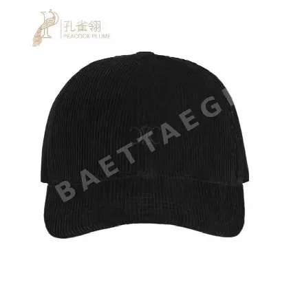 셀린느 블랙 코듀로이 캡 83540