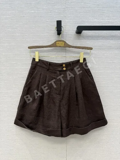 로로피아나 린넨 와이드 스트레이트 레그 여성 바지 135399