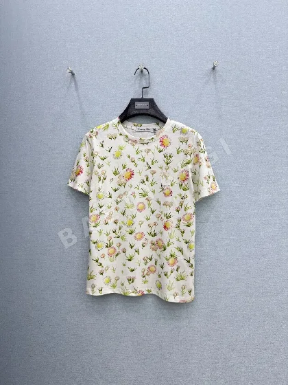 디올 여성 프린트 반팔 티셔츠 51877