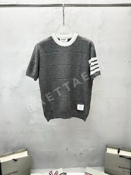 톰브라운 니트 크루넥 반팔 티셔츠 50236