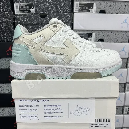 오프화이트 아웃 오브 오피스 OOO 로우 탑스 아이보리 블루 202404 Off White Out Of Office OOO Low Tops