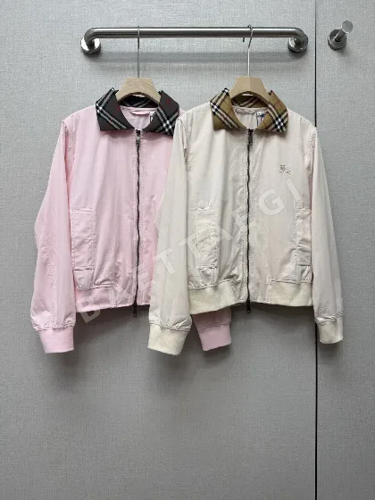 버버리 체크 라펠 하링턴 숏 자켓 153750