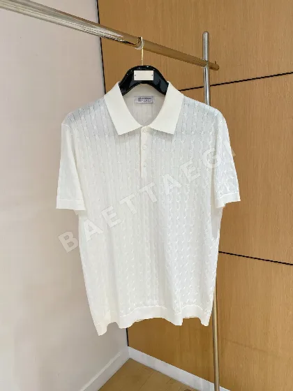 브루넬로쿠치넬리 아세테이트 텐셀 린넨 혼방 남성 반팔 114447