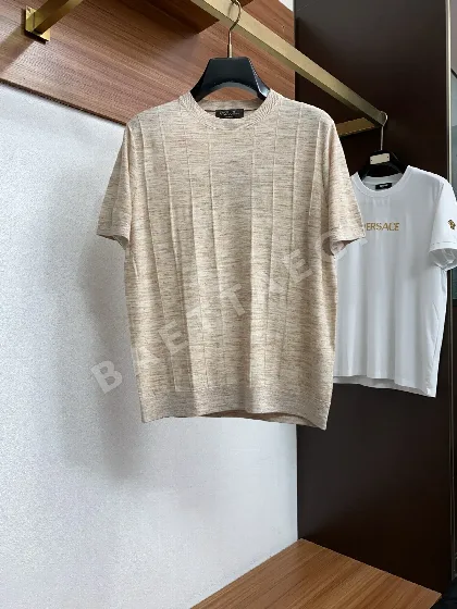 로로피아나 남성 라운드넥 니트 반팔 티셔츠 148525