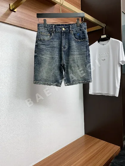 루이비통 데님 슬림핏 남성 반바지 68914