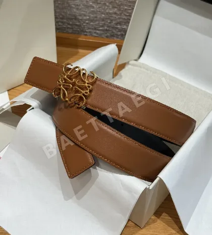 로에베 아나그램 양면 가죽 벨트 179251