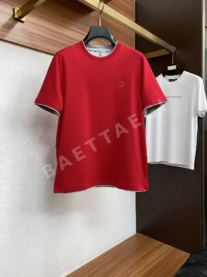 브루넬로쿠치넬리 면 크루넥 반팔 티셔츠 M-3XL