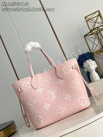 루이비통 네버풀 미디엄 핸드백 핑크 M45686