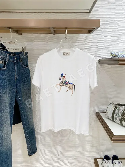 에르메스 남성 크루넥 반팔 티셔츠 49454