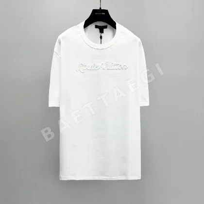 루이비통 코튼 라운드넥 반팔 니트 티셔츠