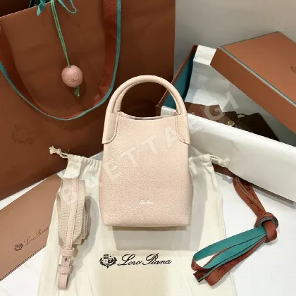 로로피아나 송아지가죽 버킷백 마블핑크 191242